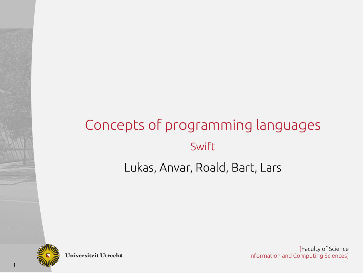 concepts of programming languages