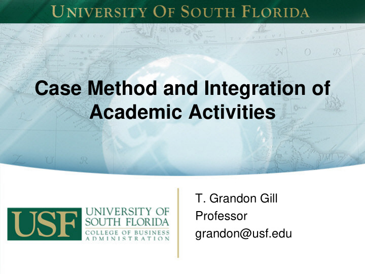 case method and integration of academic activities