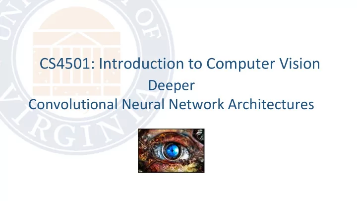 cs4501 introduction to computer vision