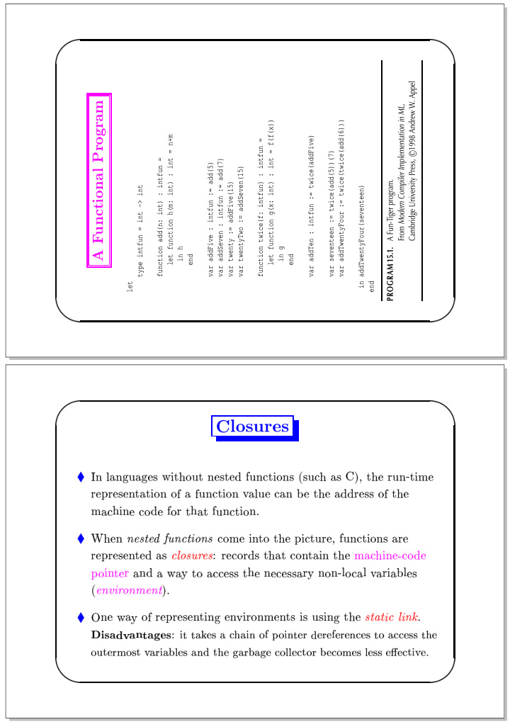 from modern compiler implementation in ml