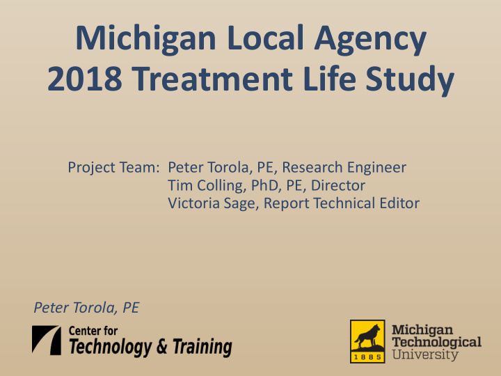 michigan local agency 2018 treatment life study