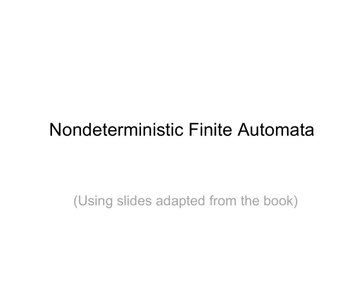 nondeterministic finite automata