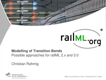 Modelling of Transition Bends  Possible approaches for railML 2.x and 3.0  Christian Rahmig