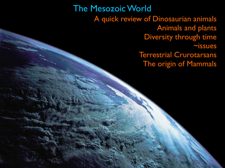 the mesozoic world