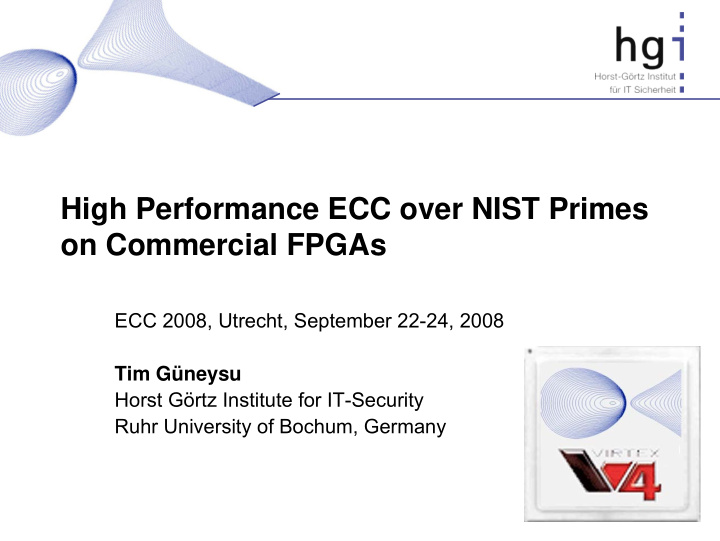 high performance ecc over nist primes on commercial fpgas