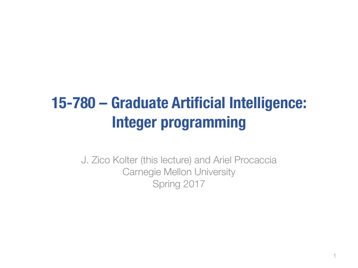 15 780 graduate artificial intelligence integer