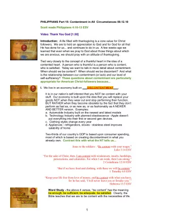 1  We can have a healthy desire for improvement, but it becomes  unhealthy if we lose our feeling