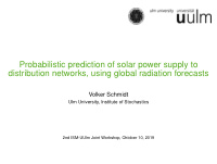 probabilistic prediction of solar power supply to