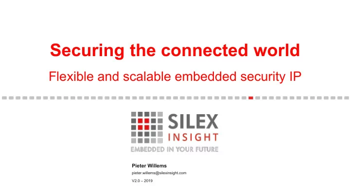 securing the connected world
