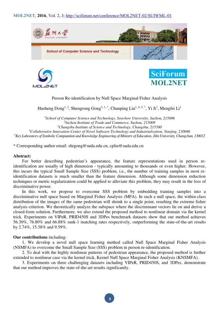 sciforum mol2net person re identification by null space
