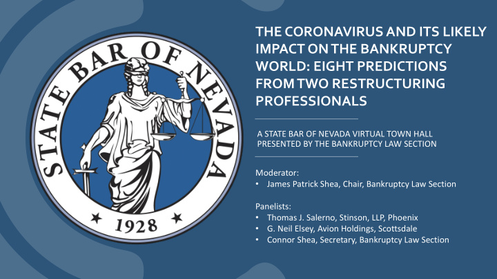 the coronavirus and its likely impact on the bankruptcy