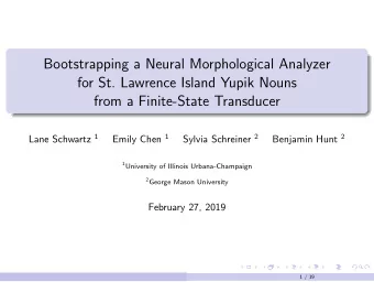 Bootstrapping a Neural Morphological Analyzer  for St. Lawrence Island Yupik Nouns  from a
