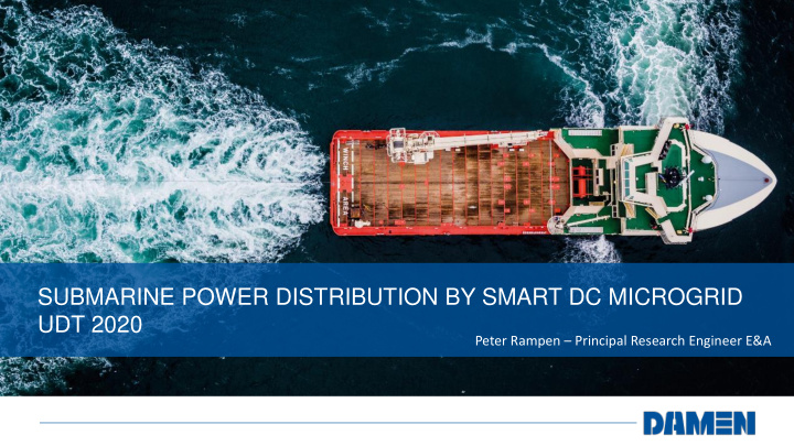 submarine power distribution by smart dc microgrid