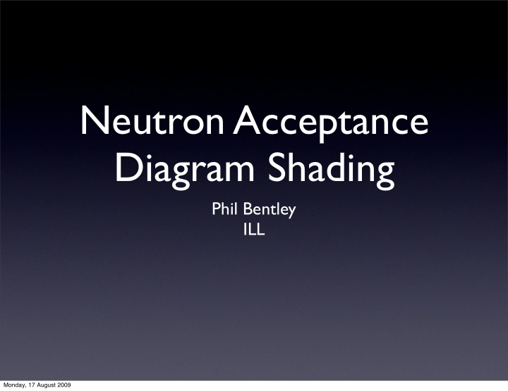 neutron acceptance diagram shading