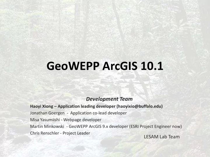 geowepp arcgis 10 1