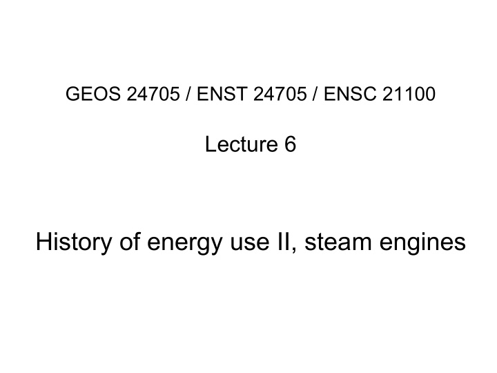 history of energy use ii steam engines