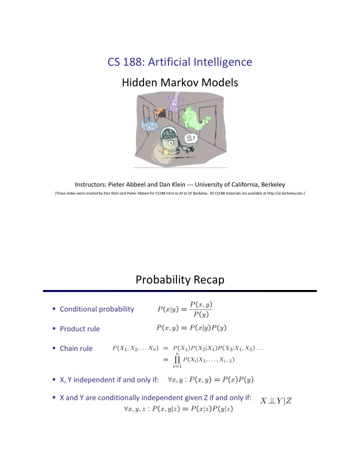 cs 188 artificial intelligence