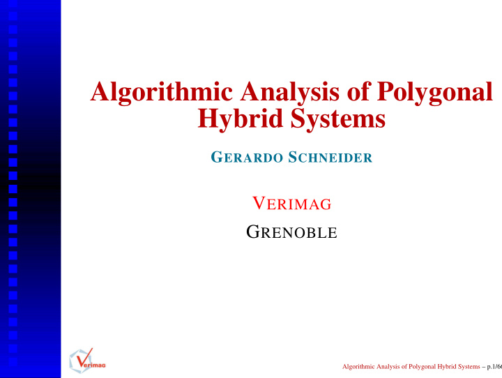 algorithmic analysis of polygonal hybrid systems