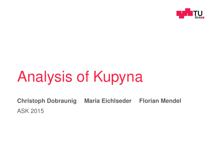 analysis of kupyna