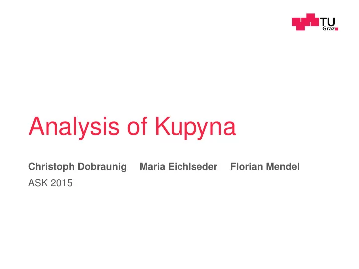analysis of kupyna