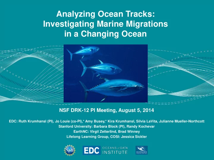 analyzing ocean tracks investigating marine migrations in