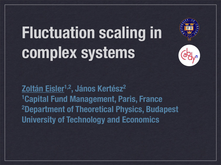 fluctuation scaling in complex systems
