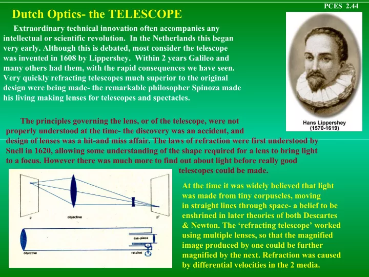 dutch optics the telescope