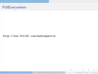 PollEverywhere  http://www.PollEv.com/andrewperrin  SOCI 101.002 - Prof. Perrin  Work, Family, and