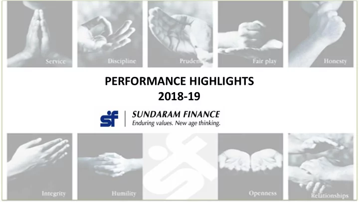 performance highlights