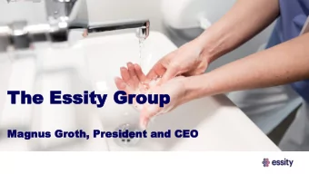 The  he Essity  Essity Gr  Group  oup  Ma  Magnus  gnus Gr  Groth, Pr  oth, Presiden  esident an  t