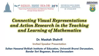 Connecting Visual Representations  and Action Research in the Teaching and Learning of Mathematics