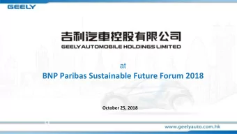 BNP Paribas Sustainable Future Forum 2018  October 25, 2018  Sales Performance  Jan. - Sep. 2018