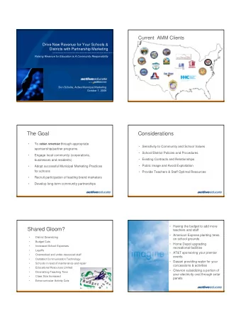 The Goal  Considerations   To raise revenue through appropriate   Sensitivity to Community