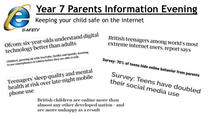 year 7 parents information evening