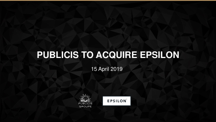 publicis to acquire epsilon