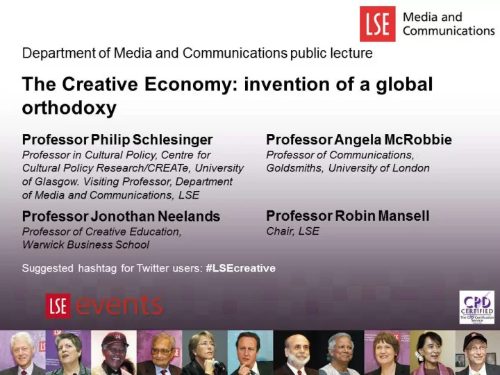 the creative economy invention of a global orthodoxy