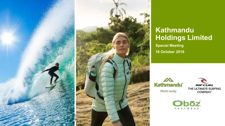 kathmandu holdings limited
