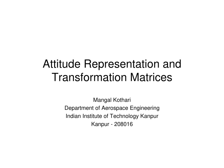 transformation matrices