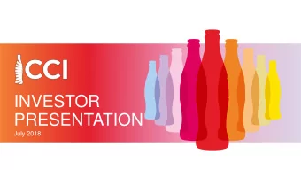 INVESTOR  PRESENTATION  July 2018  PUBLIC  Forward-Looking Statements  This presentation includes