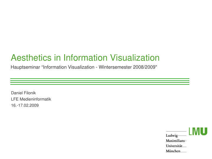 aesthetics in information visualization