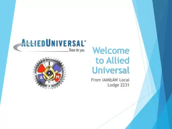 Universal  From IAM&amp;AW Local  Lodge 2231  What IAM&amp;AW Stands For  IAM&amp;AW stands for