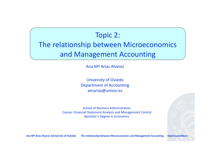topic 2 the relationship between microeconomics and