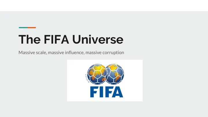 the fifa universe