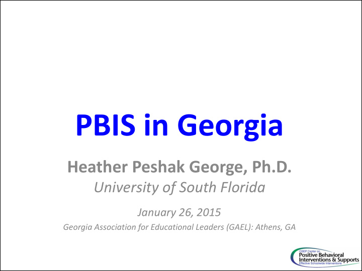 pbis in georgia