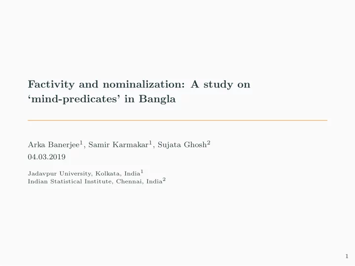 factivity and nominalization a study on mind predicates