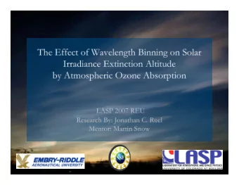 The Effect of Wavelength Binning on Solar  Irradiance Extinction Altitude  by Atmospheric Ozone