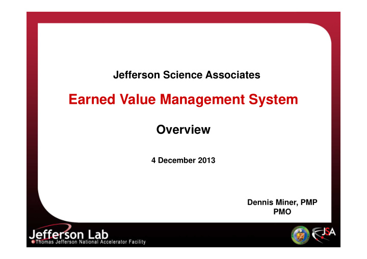earned value management system