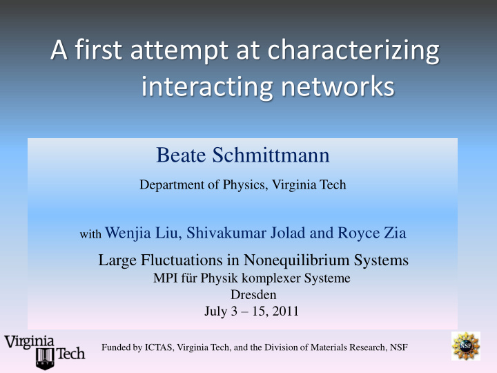 interacting networks