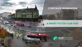 A PERFECT FIT FOR YOUR FLEET  CORPORATE PRESENTATION  Member of Element Arval Global Alliance  OUR