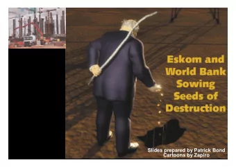 South Africa  seeks a  $3.75 bn  loan from  the World  Bank to  finance  Eskoms  coal-fired